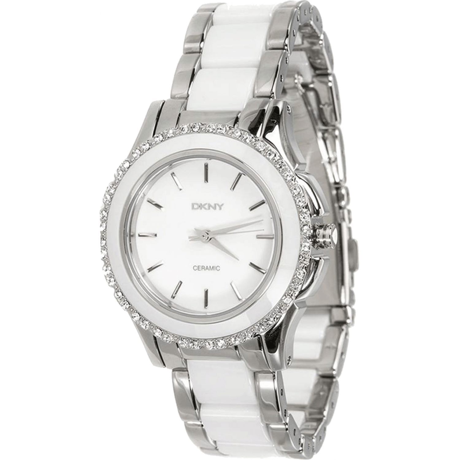 dkny white watch ceramic