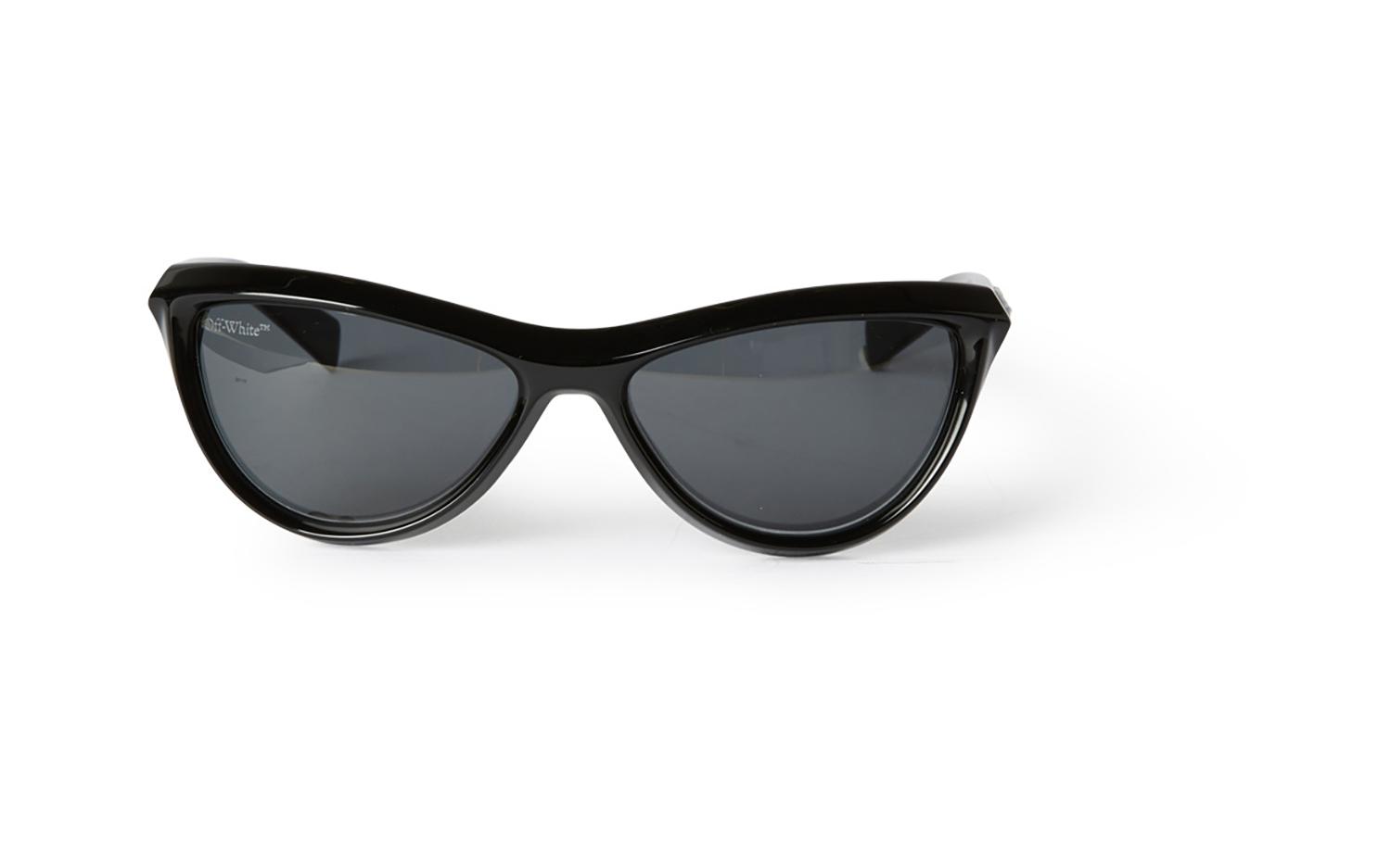 Off-White Atlanta 59mm Oval Sunglasses Black Dark Grey