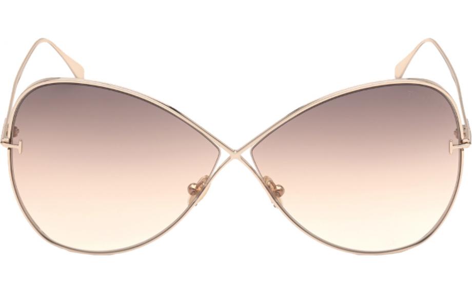 Tom Ford FT0842 Nickie 28F Rose Gold/Brown Gradient Women's Sunglasses 